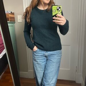 Old Navy Women's Forest Green  Crew Neck Sweater